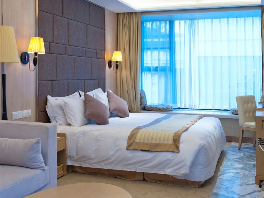 Habitación de hotel preparada para la venta